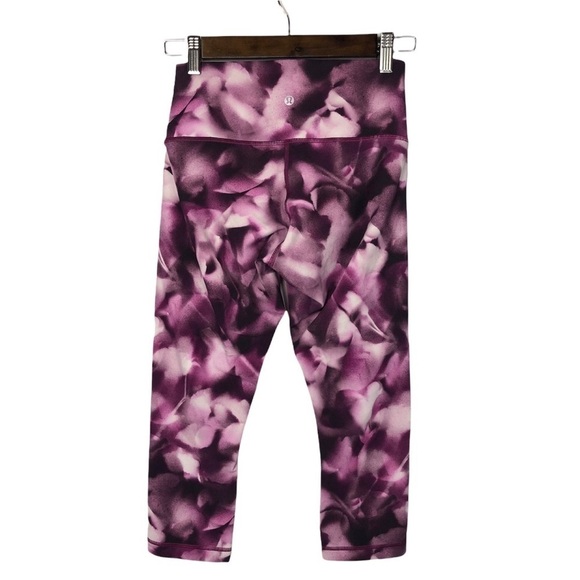 Lululemon Wunder Under Crop Hi-Rise 21" Blush Blossom Alpine White Candy Pink 6 - Picture 3 of 8